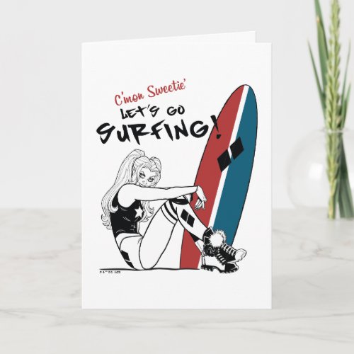 Harley Quinn _ Lets Go Surfing Card