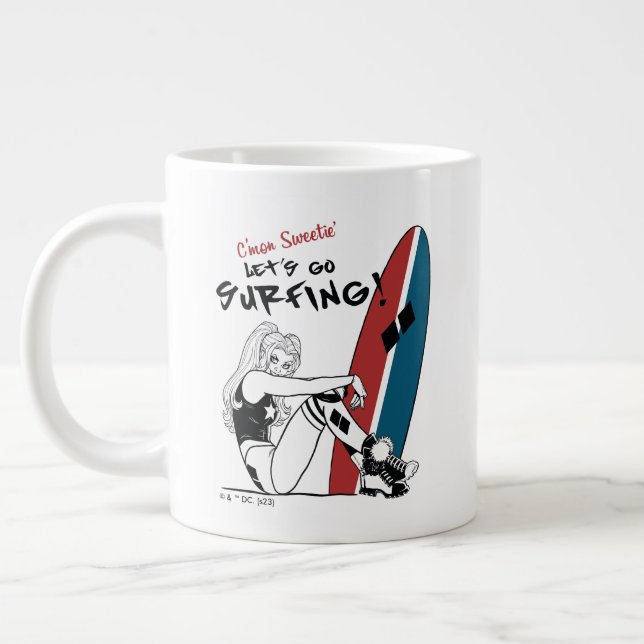 Harley Quinn - Let's Go Surfing Giant Coffee Mug (Left)