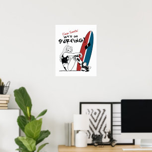 Harley Quinn - Let's Go Surfing Poster