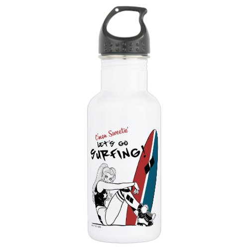 Harley Quinn _ Lets Go Surfing Stainless Steel Water Bottle