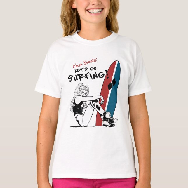 Harley Quinn - Let's Go Surfing T-Shirt (Front)