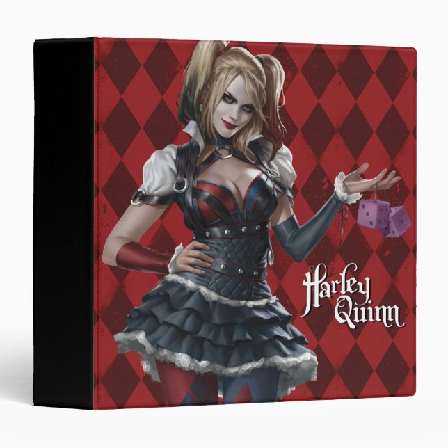 Harley Quinn With Fuzzy Dice Binder (Front/Spine)