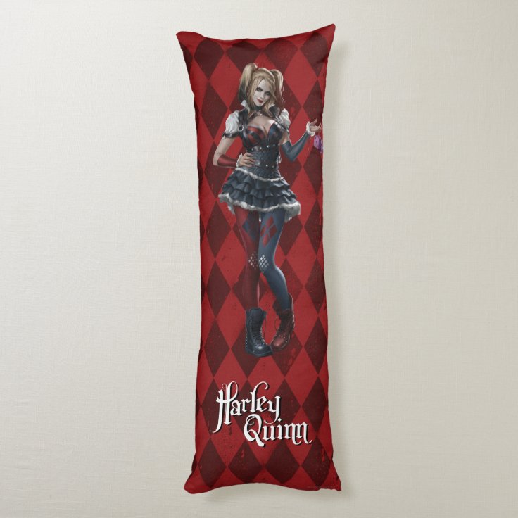 Harley Quinn With Fuzzy Dice Body Pillow Zazzle