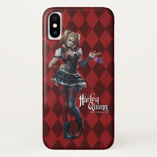 Harley Quinn With Fuzzy Dice iPhone X Case