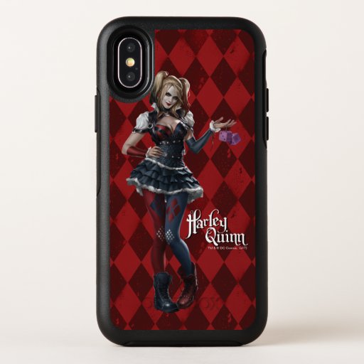 Harley Quinn With Fuzzy Dice OtterBox Symmetry iPhone X Case