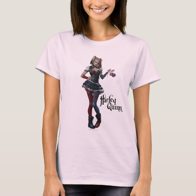 Harley Quinn With Fuzzy Dice T-Shirt (Front)