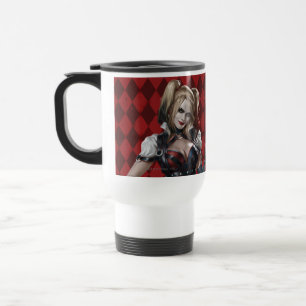 Harley Quinn With Fuzzy Dice Travel Mug