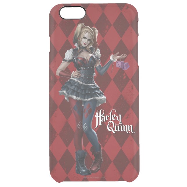 Harley Quinn With Fuzzy Dice Uncommon iPhone Case (Back)