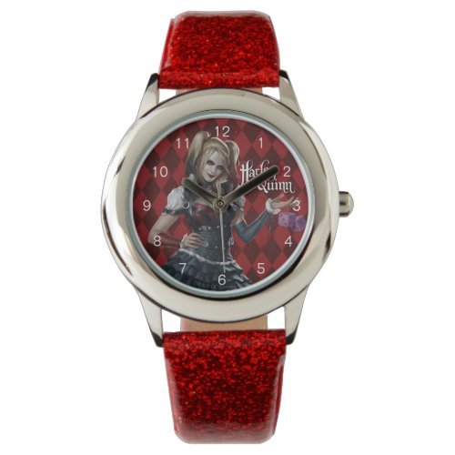 Harley Quinn With Fuzzy Dice Watch