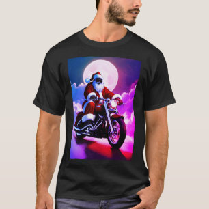  "Harley Santa Ride: Festive Biker T-Shirt
