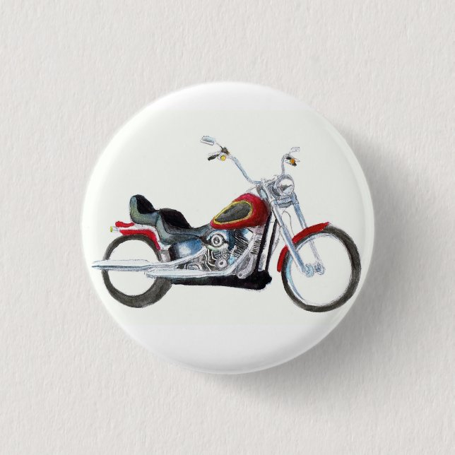 Harley Soft-tail custom Pinback Button (Front)