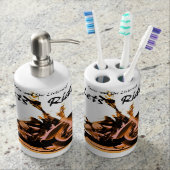 Harley Toothbrush Holder and Soap Dispenser Set (Front)