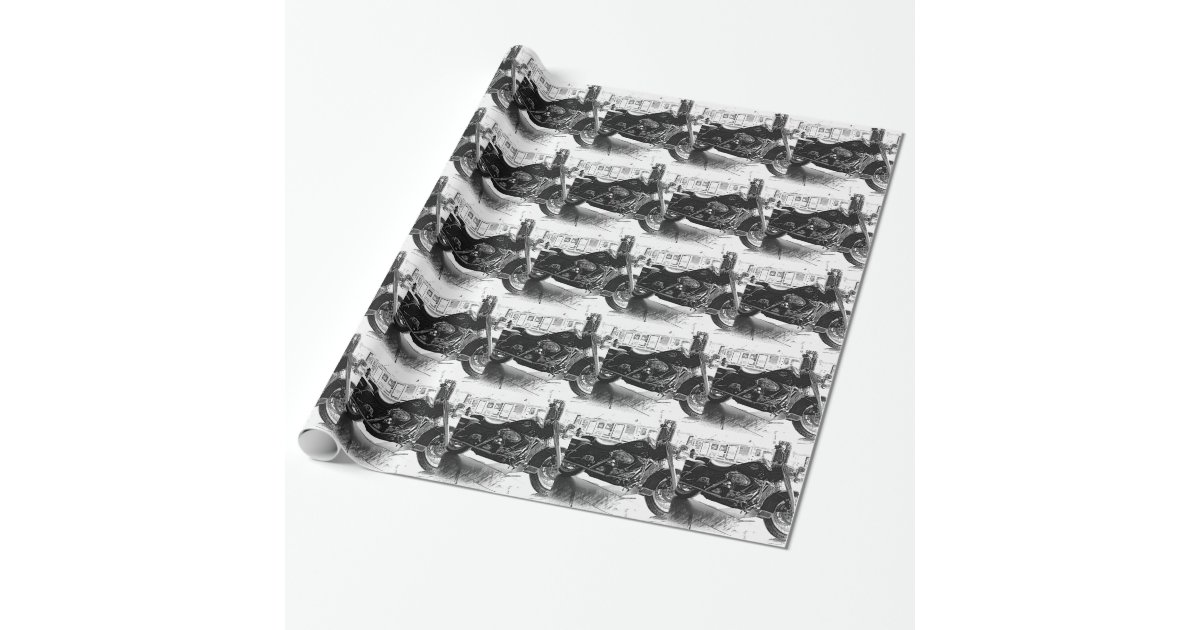 harley davidson christmas wrapping paper