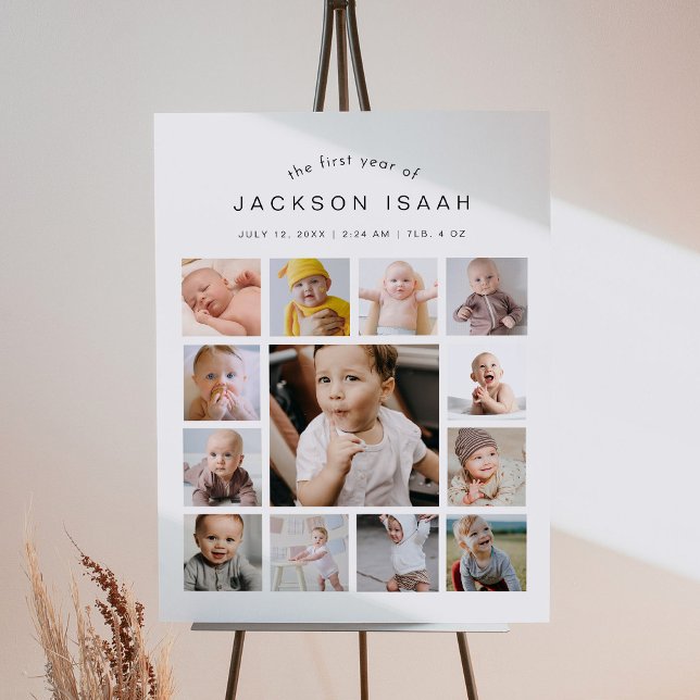 HARLOW 1st Birthday Welcome Sign Baby Photos 18x24 (Creator Uploaded)