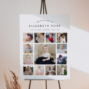 HARLOW 1st Birthday Welcome Sign Baby Photos 18x24