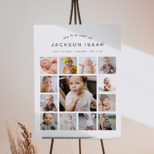HARLOW 1st Birthday Welcome Sign Baby Photos 18x24