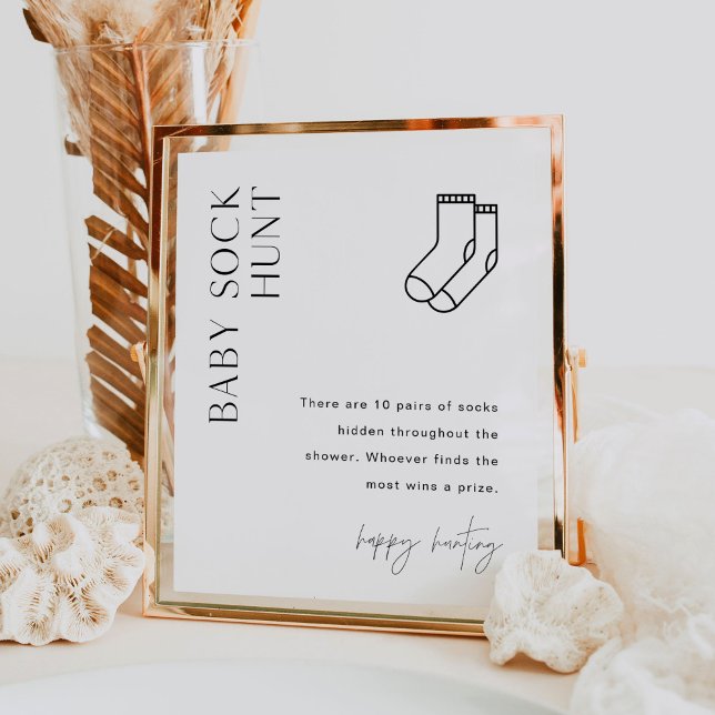 HARLOW Baby Sock Hunt Baby Shower Game Poster (Creator Uploaded)