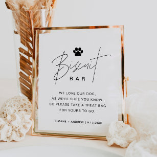 HARLOW Biscuit Bar Pet Wedding Sign