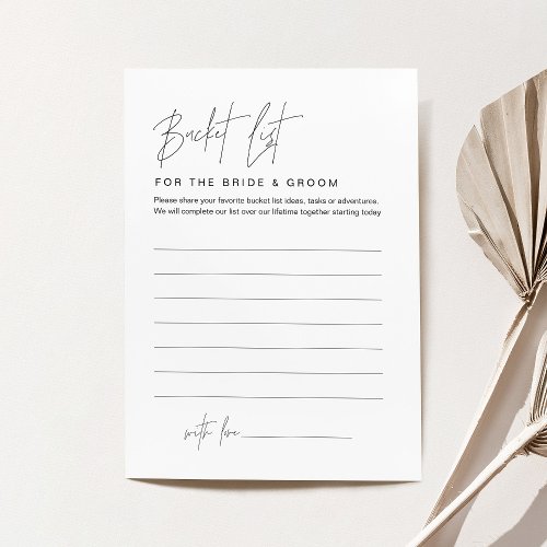 HARLOW Bucket List Bridal Shower Card