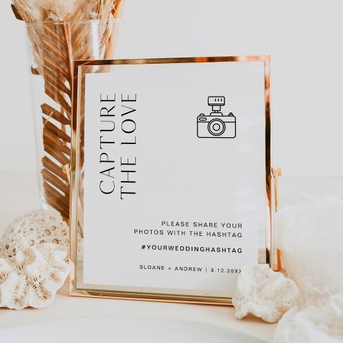 HARLOW Capture The Love Wedding Hashtag Sign