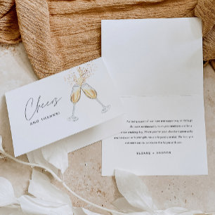 HARLOW Champagne Wedding Thank You Card