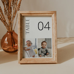 HARLOW Childhood Photo Table Number Card