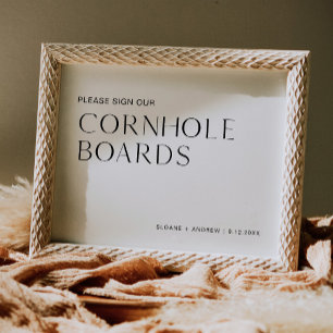 HARLOW Cornhole Board Guest Book Sign