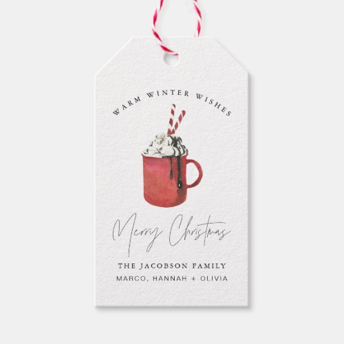 HARLOW Cozy Hot Cocoa Christmas Family Gift Tags