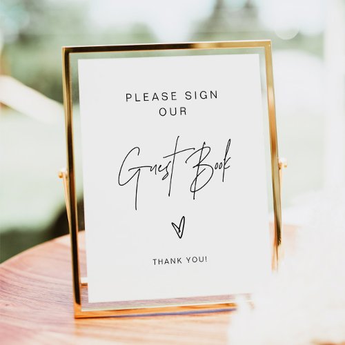 HARLOW Edgy Minimalist Sign Our Guestbook Wedding