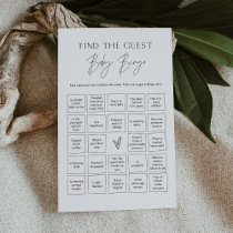 HARLOW Find The Guest Baby Bingo Game Card