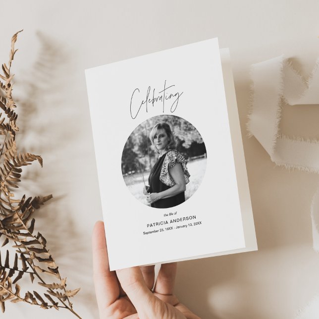 HARLOW Funeral Program, Obituary Folded Card (Creator Uploaded)