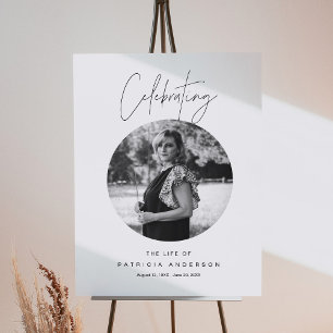 HARLOW Funeral Welcome Sign Minimalist 18x24