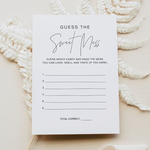 HARLOW Guess the Sweet Mess Game Card