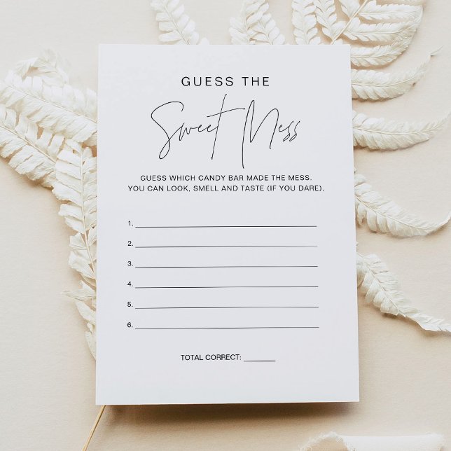 HARLOW Guess the Sweet Mess Game Card (Creator Uploaded)