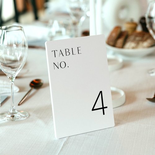 HARLOW Minimalist Modern Table Number Card