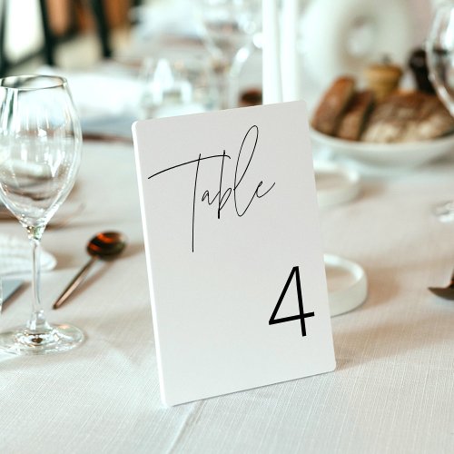 HARLOW Minimalist Modern Table Number Card