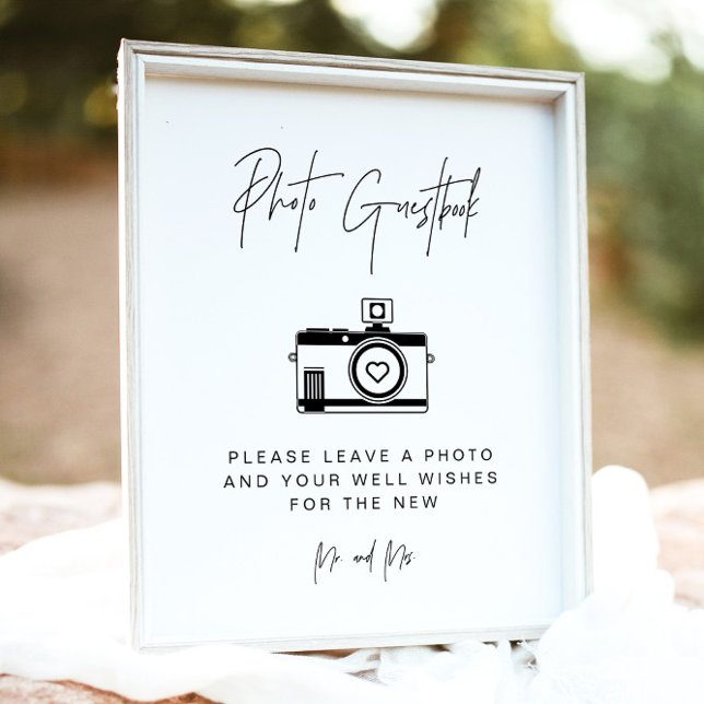 HARLOW Minimalist Photo Guestbook Wedding Sign (Creator Uploaded)
