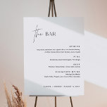 HARLOW Minimalist Wedding Bar Menu Foam Board<br><div class="desc">Harlow Collection - a perfect blend of clean sophistication and modern flair. It's designed with a modern script font that exudes style and elegance. Each product in the collection is thoughtfully crafted to showcase a look that is both timeless and on-trend.</div>