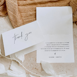 HARLOW Minimalist Wedding Thank You Card