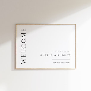 HARLOW Minimalist Wedding Welcome Sign 18x24