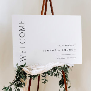 HARLOW Minimalist Wedding Welcome Sign 18x24