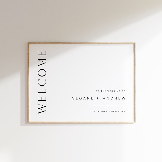 HARLOW Minimalist Wedding Welcome Sign 18x24 (Creator Uploaded)