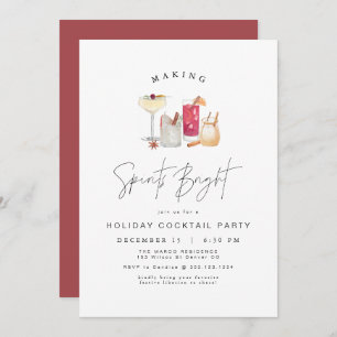 HARLOW Modern Holiday Cocktail Christmas Party Invitation