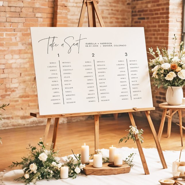 HARLOW Modern Minimalist Banquet Table Seating Foam Board (Creator Uploaded)
