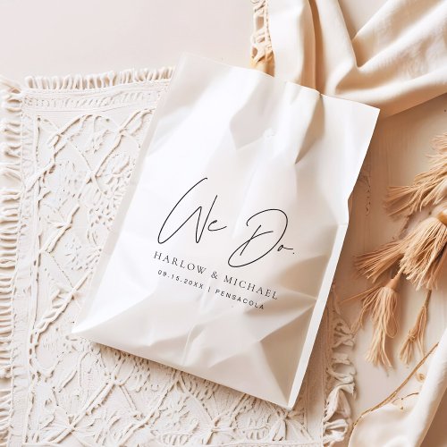 HARLOW Modern Minimalist We Do Wedding Favor Bag