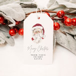 HARLOW Modern Secret Santa Gift Exchange Gift Tags<br><div class="desc">This secret Santa gift exchange Christmas tag features a watercolor Santa Claus and an edgy handwritten script font. This tag is perfect for for the modern event planner. Edit *most* wording to meet the needs of your event.</div>