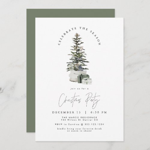 HARLOW Modern Secret Santa Gift Exchange Invitatio Invitation