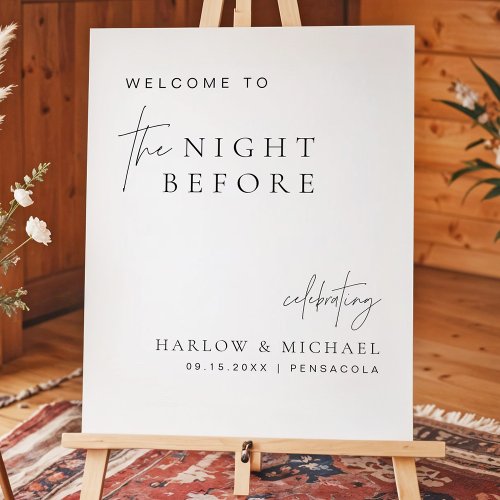 HARLOW Modern The Night Before Rehearsal Dinner Foam Board