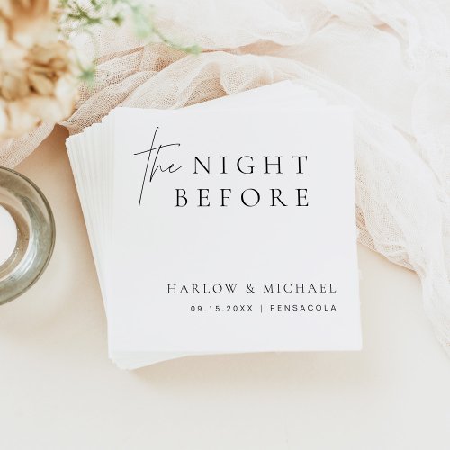 HARLOW Modern The Night Before Rehearsal Dinner Napkins