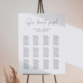 HARLOW Our Favorite People Seating Chart 24x36 Foam Board